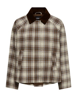 ONLManilla Chek Jacke - White Pepper